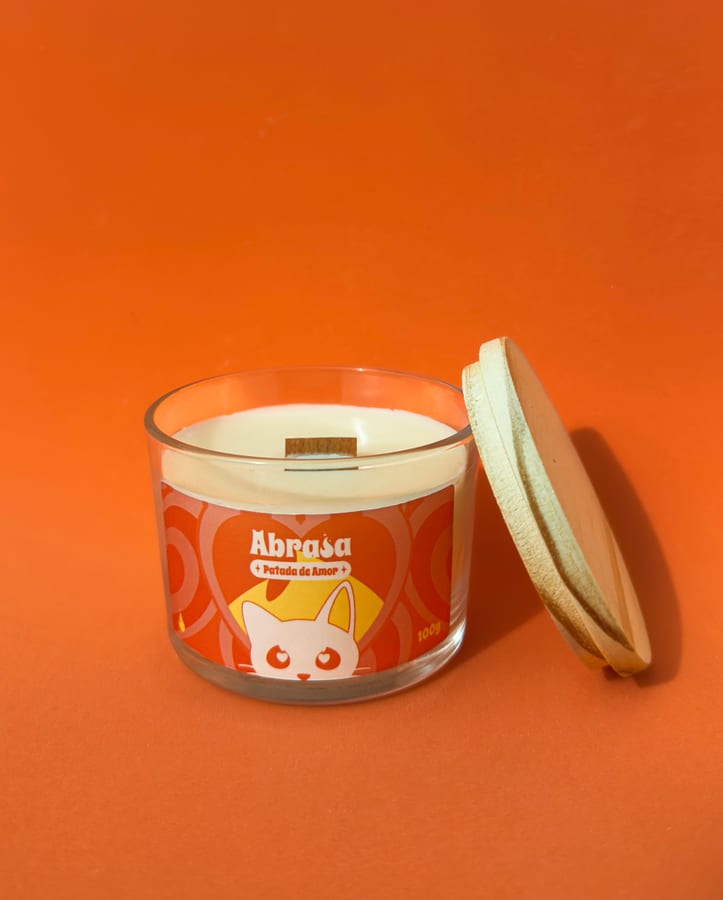 Vela perfumada Abrasa Patada de Amor de cera de coco vegetal