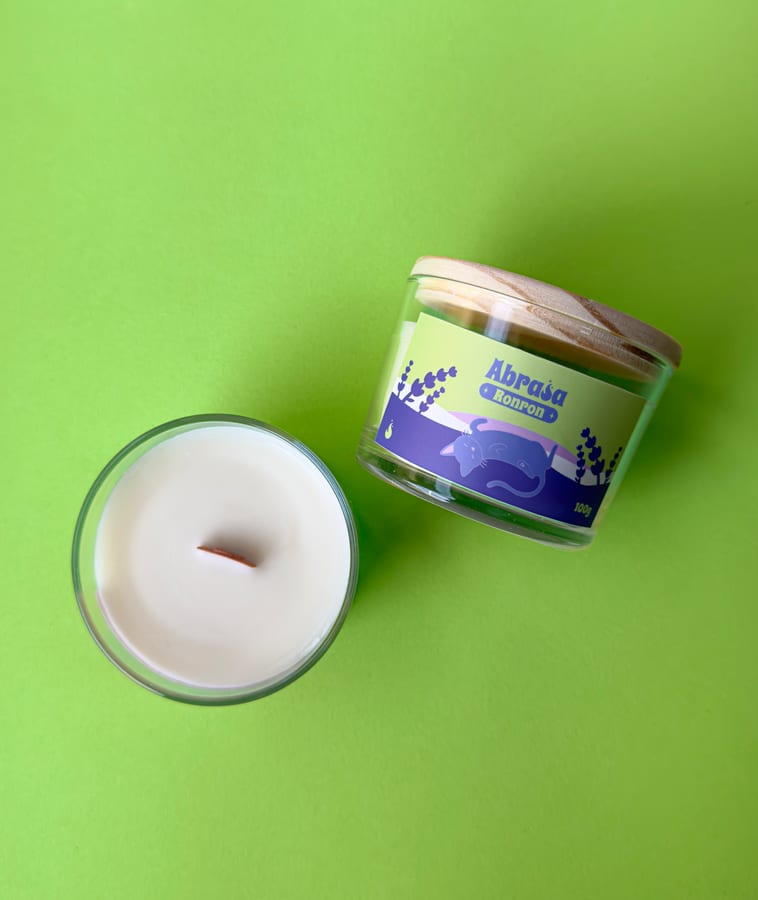 Vela perfumada Abrasa Ronron de cera de coco vegetal