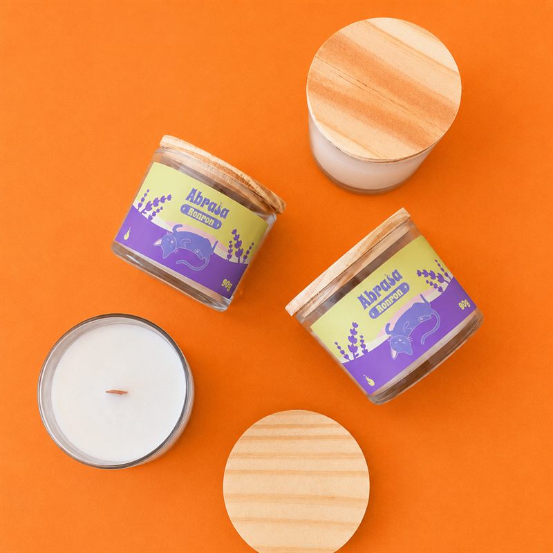Vela perfumada Abrasa Ronron de cera de coco vegetal